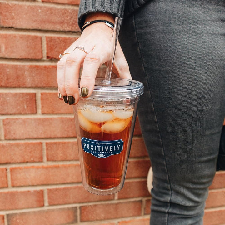 Freshly brewed Irish Breakfast iced tea in a clear tumbler, offering a strong and refreshing flavor experience.