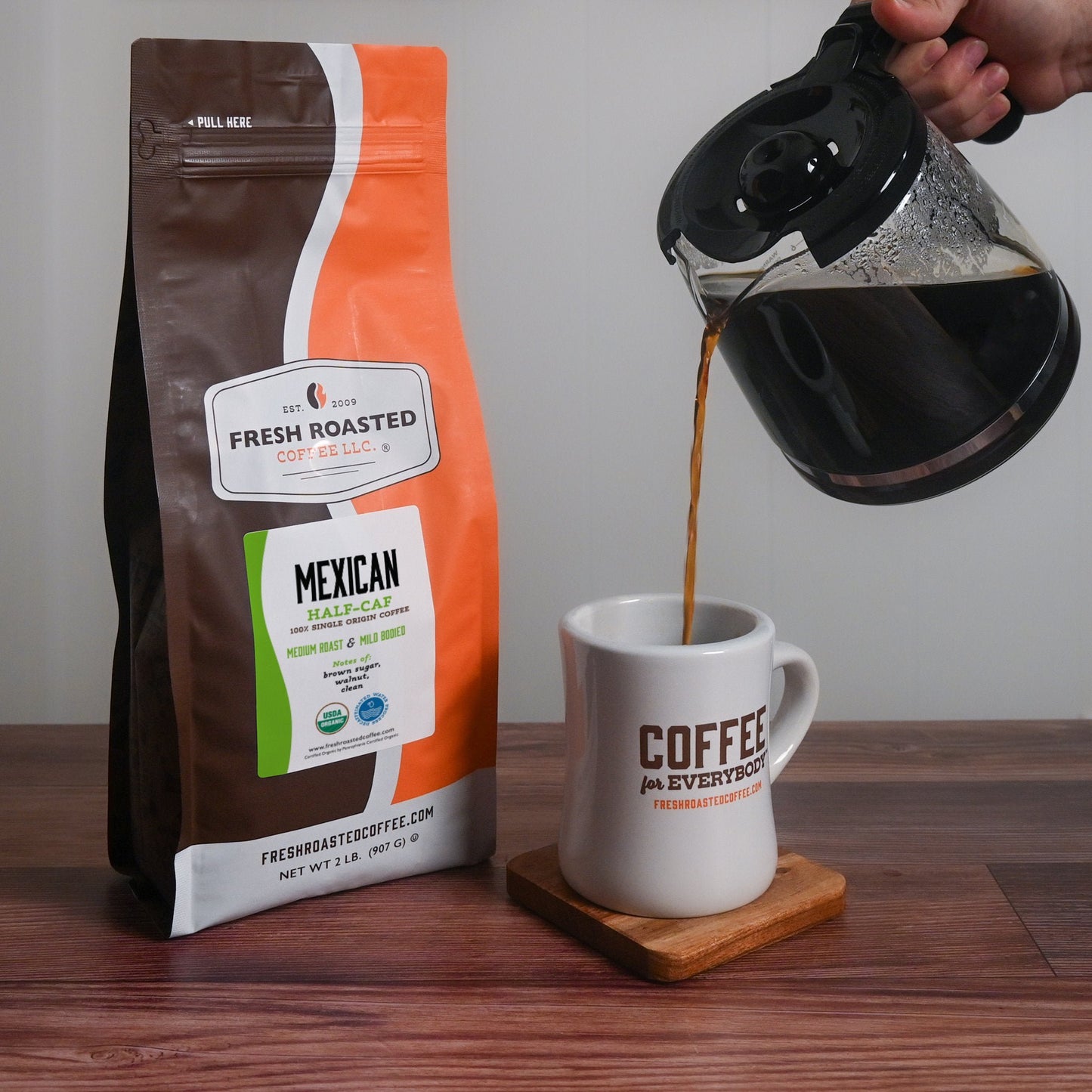Organic Mexican Water-Processed Half Caf - Roasted Coffee