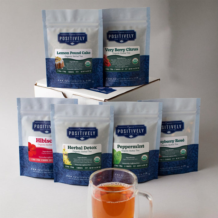 Organic Positively Tea Sampler - Herbal Tea Mini-Flight