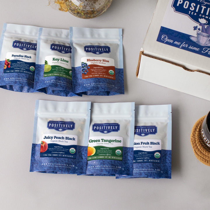 Organic Positively Tea Sampler - Market Fresh & Fruity Mini-Flight