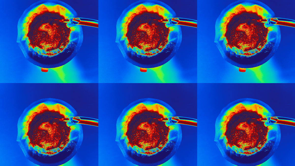 Infrared image of a V60 pour over.