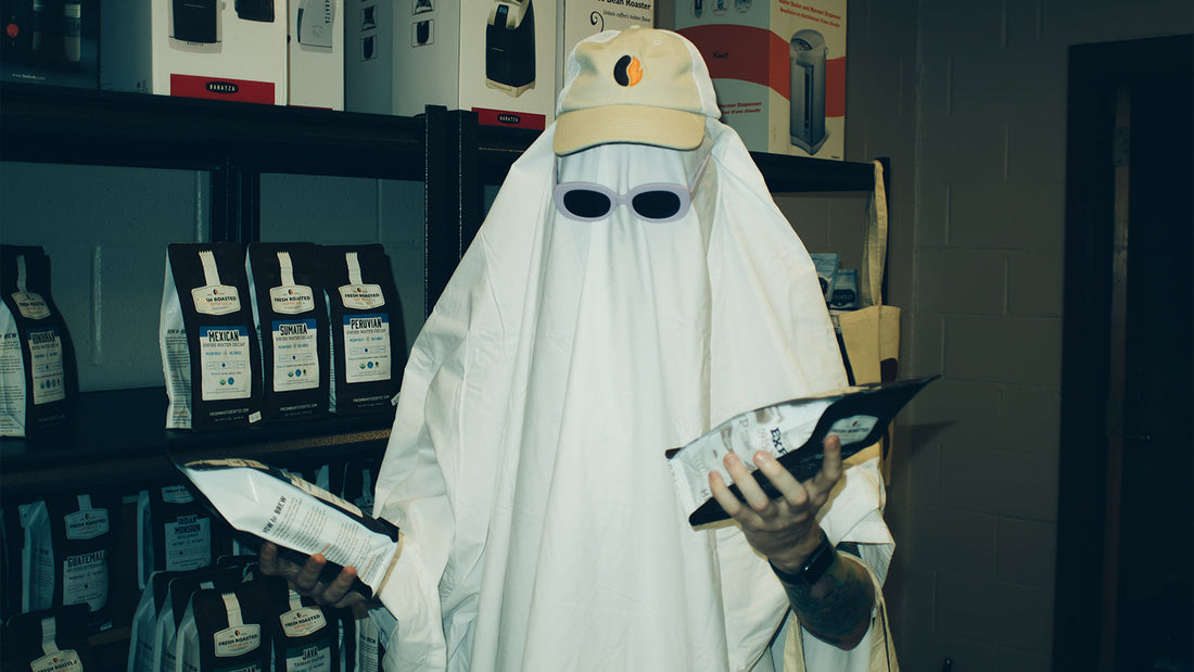 A ghost deciding which coffee to get.