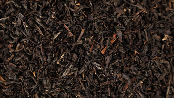 A closeup image of Assam TGFOP black tea.