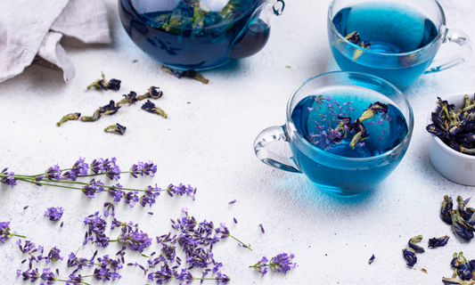 Lavender, and Butterfly Pea Flower and Blue Tea