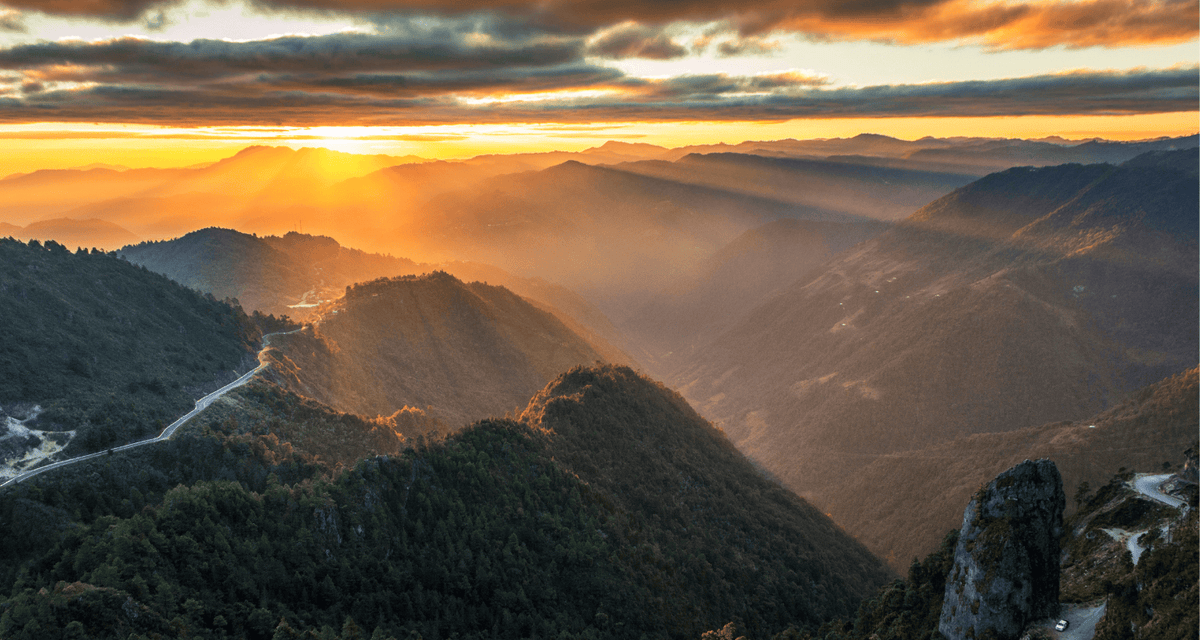Sunset over the Cuchumatanes Mountains