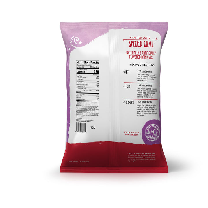 Big Train Powdered Beverage Mix - Spiced Chai Tea Latte