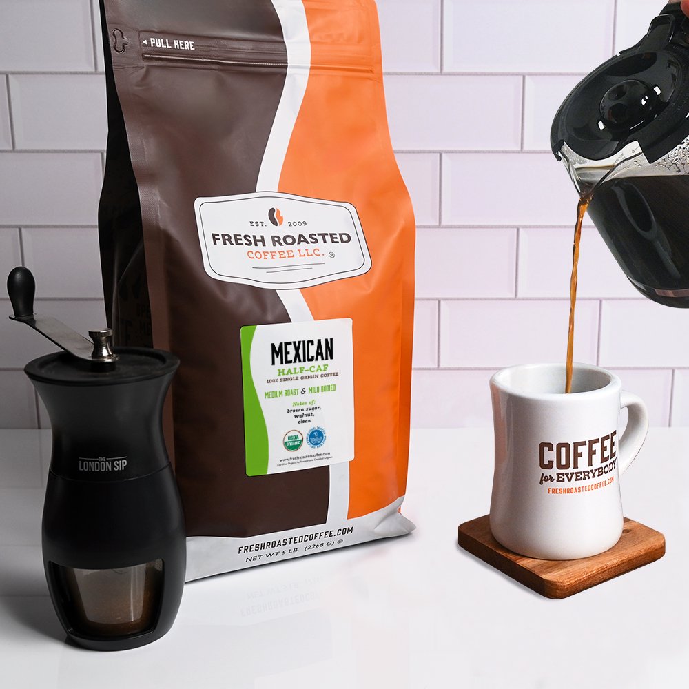 Organic Mexican Water-Processed Half Caf - Roasted Coffee