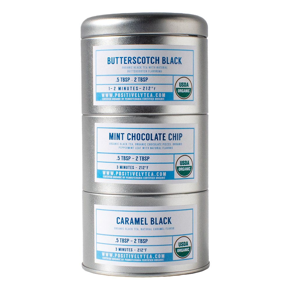 Organic Winter Holiday Black Tea Tin Trio - Loose Leaf Tea