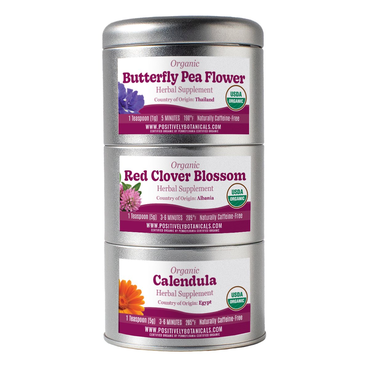 Organic Positively Botanical Tin Trio - Hey Gorgeous