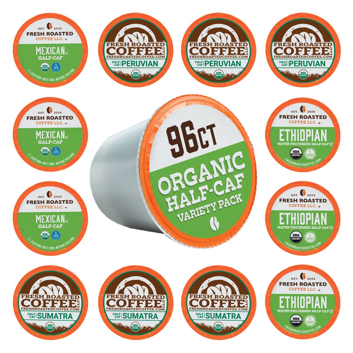 Organic Half Caf Variety Pack - Classic Coffee Pods – Fresh