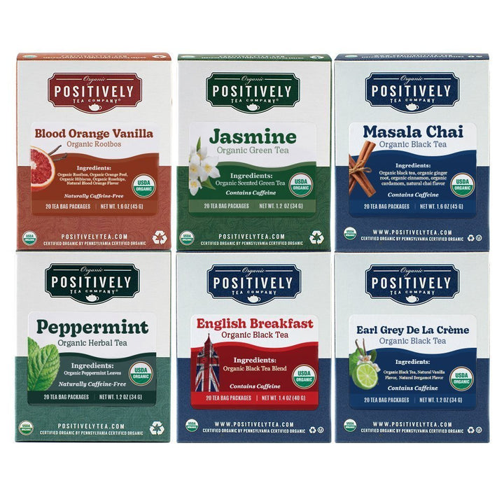 Organic Positively Tea Bag Sampler - 120 Count