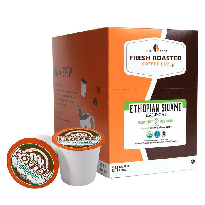 Organic Ethiopian Sidamo Swiss Water Half Caf - Classic Pods