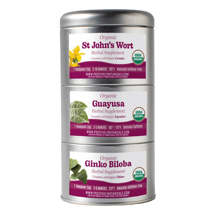 Organic Positively Botanical Tin Trio - Feeling Focused