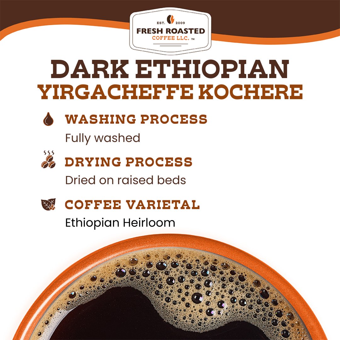 Dark Ethiopian Yirgacheffe Kochere - Roasted Coffee