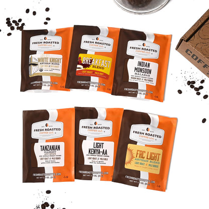 Fresh Roasted Six Pack Sampler - Light & Bright