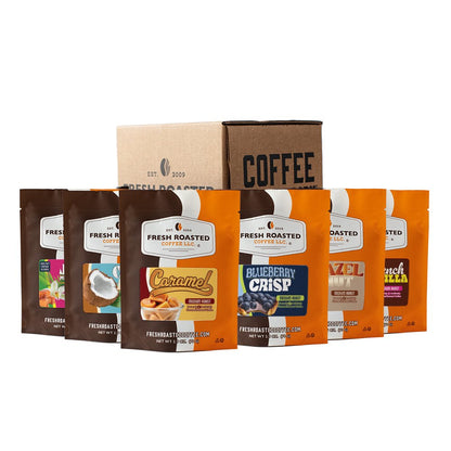 Fresh Roasted Six Pack Sampler - Flavored Coffee Starter Pack