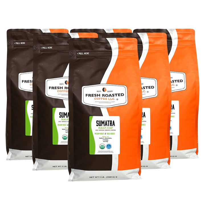 Organic Sumatra Water-Processed Half Caf - Roasted Coffee