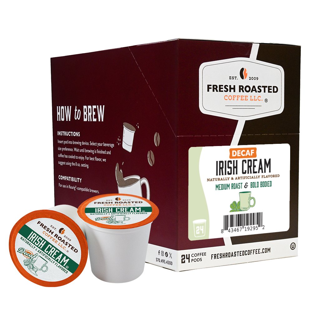 Decaf Irish Cream - Flavored Coffee Pods