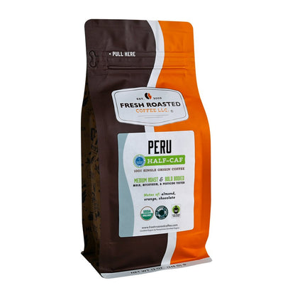 Organic Peru Water-Processed Half Caf - Roasted Coffee