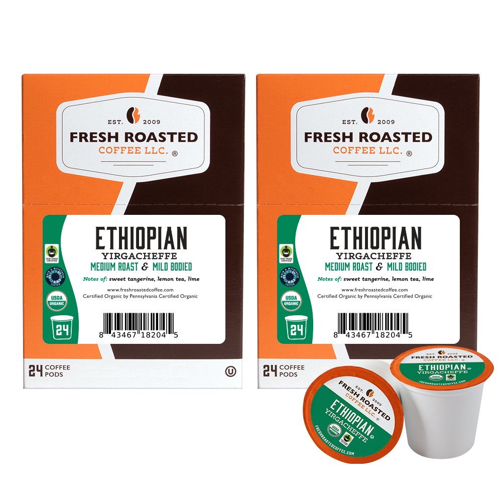 Organic Ethiopian Yirgacheffe - Classic Coffee Pods - USDA Organic