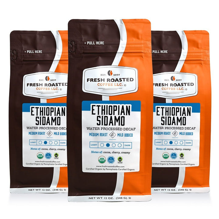 Organic Ethiopian Sidamo Swiss Water Decaf - Roasted Coffee