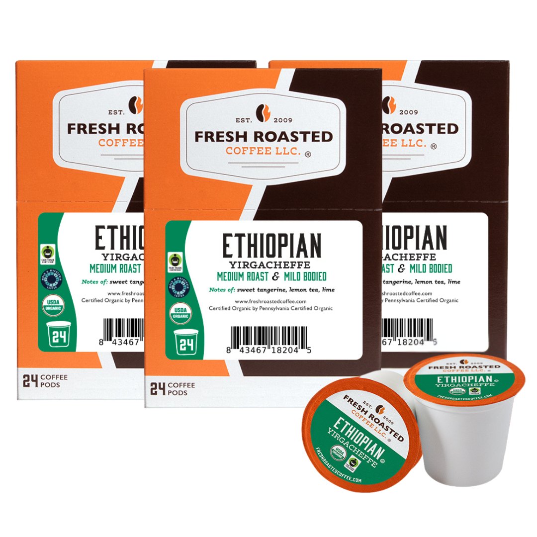 Organic Ethiopian Yirgacheffe - Classic Coffee Pods - USDA Organic