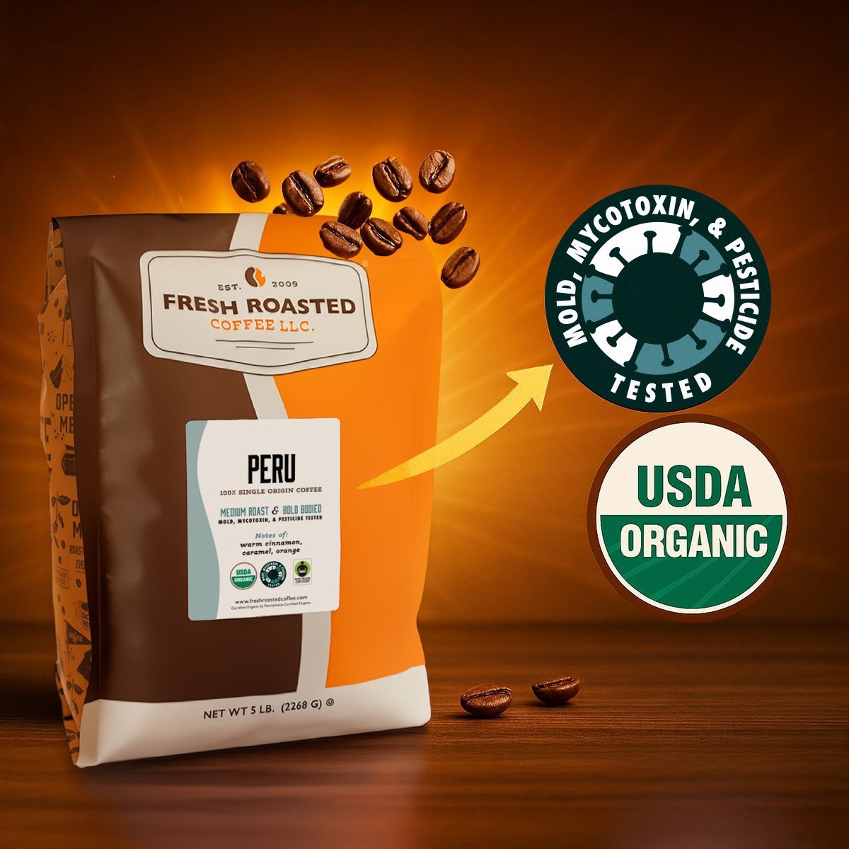 Organic Peru - Roasted Coffee