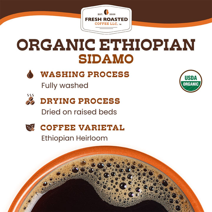 Organic Ethiopian Sidamo - Roasted Coffee