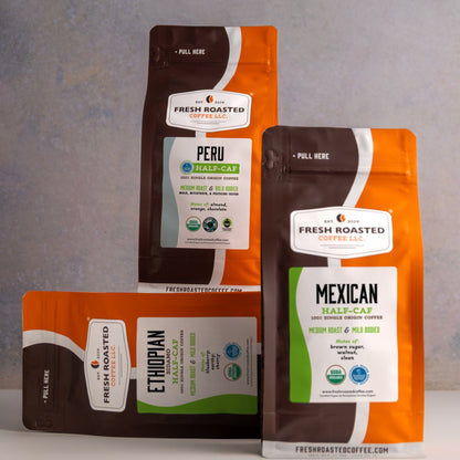 Half Caf, Full Flavor - Organic Roasted Coffee Bundle