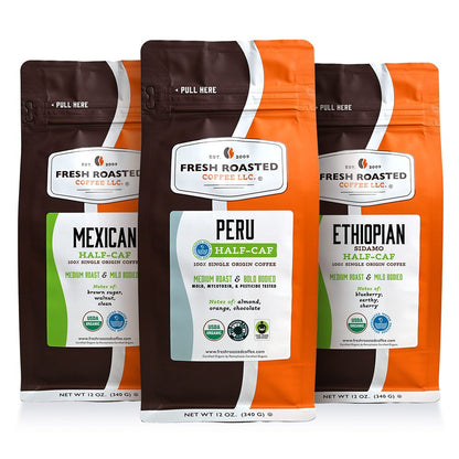 Half Caf, Full Flavor - Organic Roasted Coffee Bundle