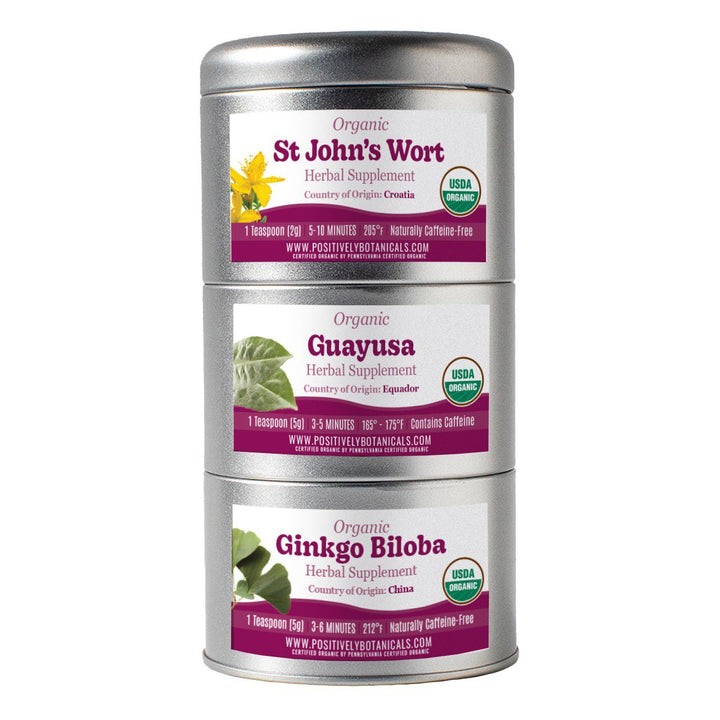 Organic Positively Botanical Tin Trio - Feeling Focused