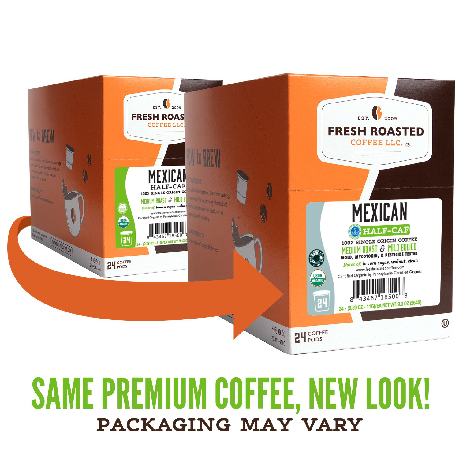 Organic Mexican Water-Processed Half Caf - Classic Coffee Pods