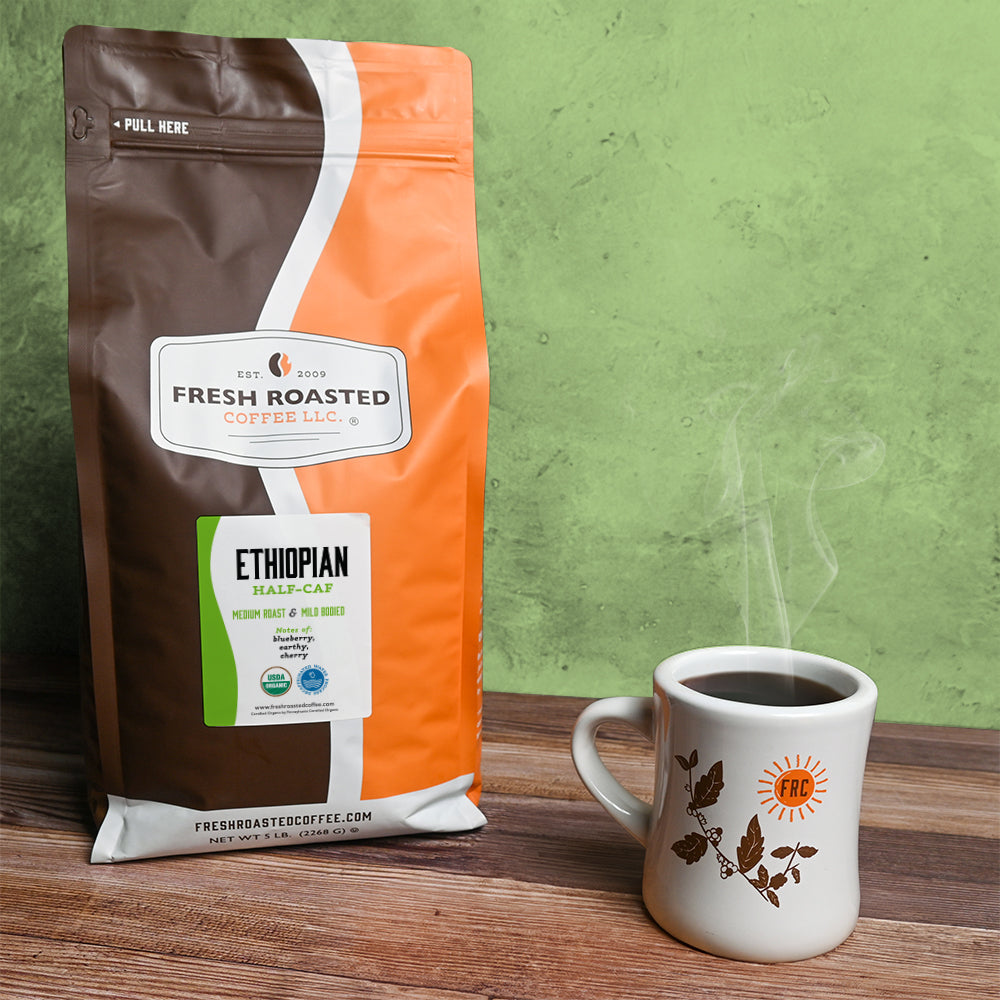 Organic Ethiopian Water-Processed Half Caf - Roasted Coffee
