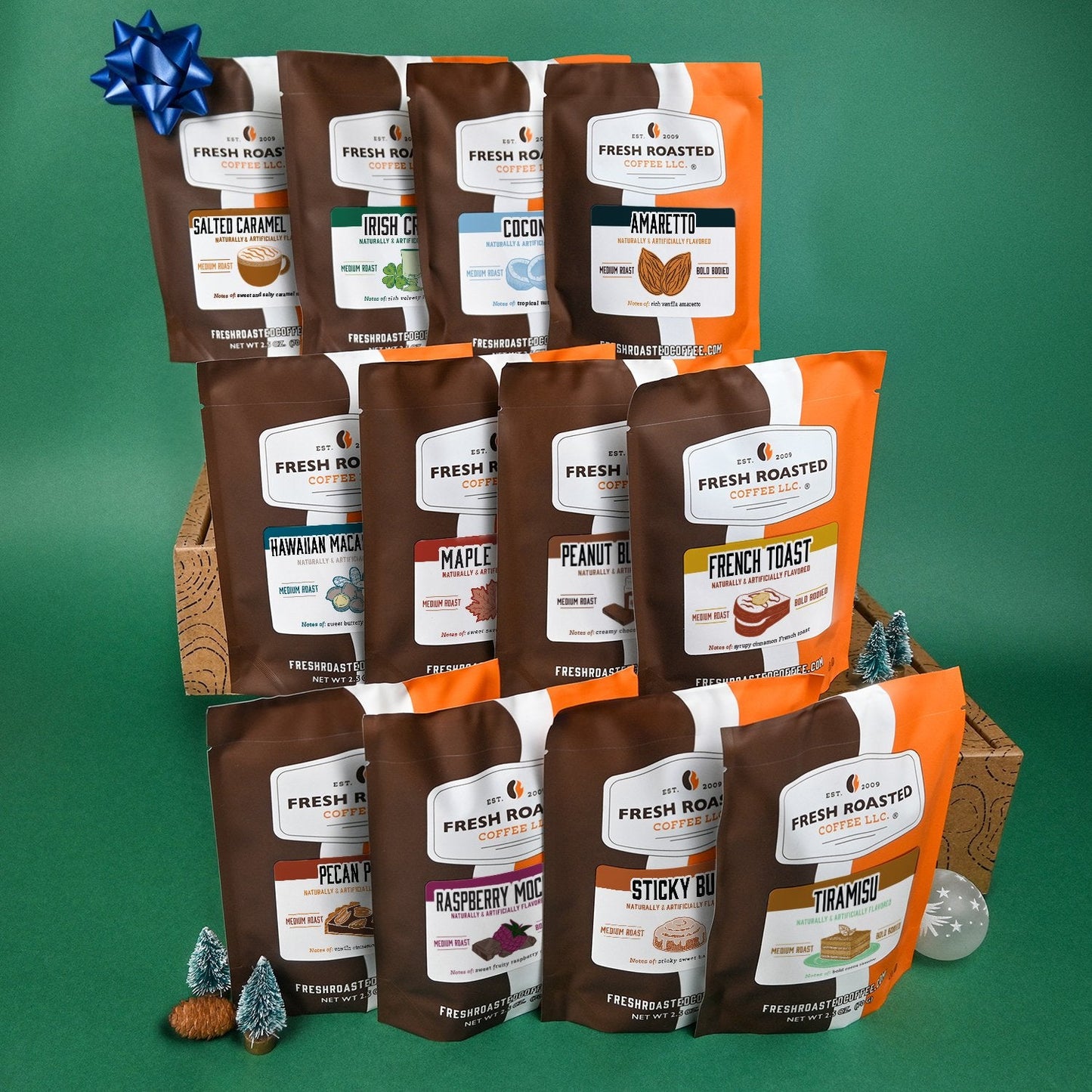 FRC Coffee Bean Gift Box - Fresh Roasted Flavored Coffees