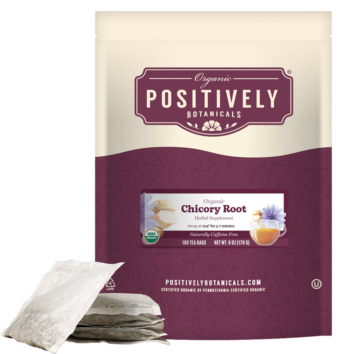 Organic Chicory Root - Botanical Tea Bags – Fresh Roasted Coffee