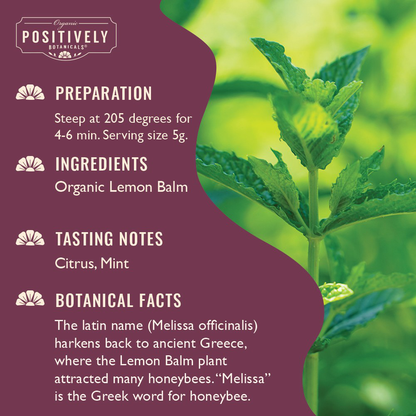 Organic Lemon Balm - Loose Leaf Botanical