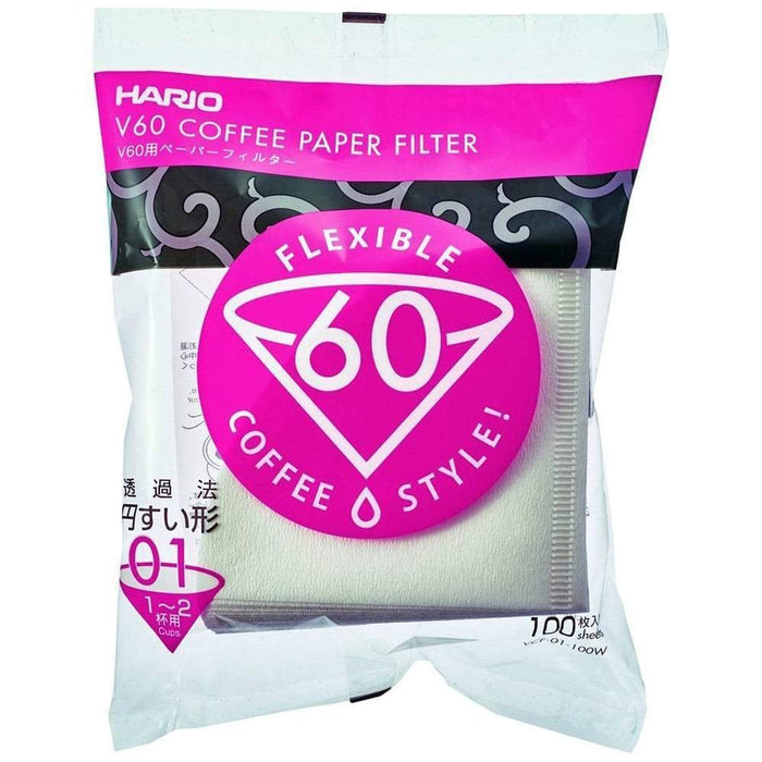 Hario® V60 Coffee Paper Filters, 100 Count, Size 01