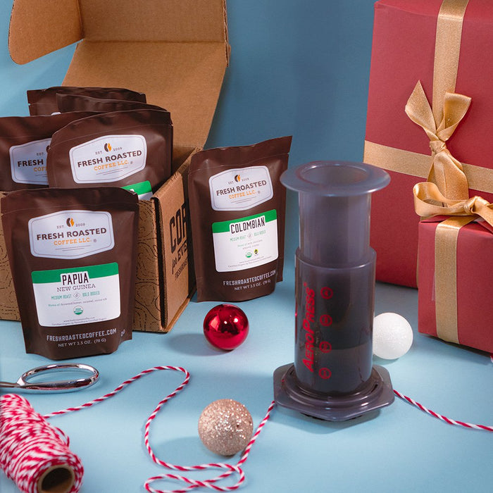Aeropress + Somewhere in the Middle Sampler - Coffee Gift Set