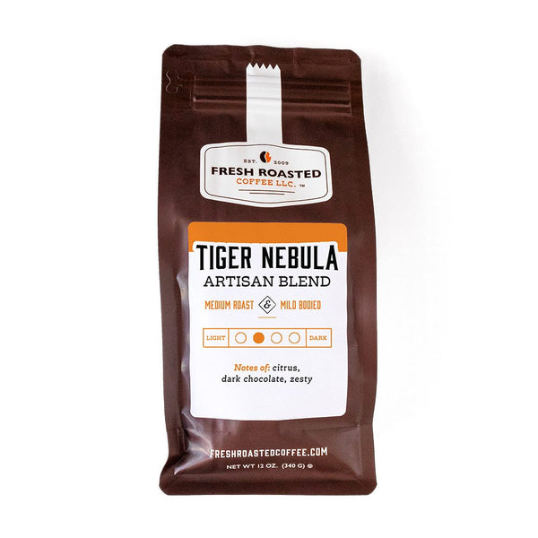 12 ounce bag of Tiger Nebula blend coffee.