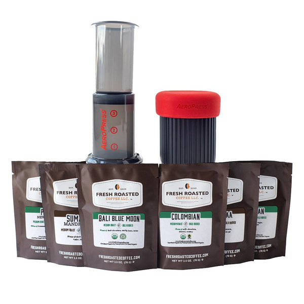 Aeropress Go + Somewhere in the Middle Sampler - Coffee Gift Set